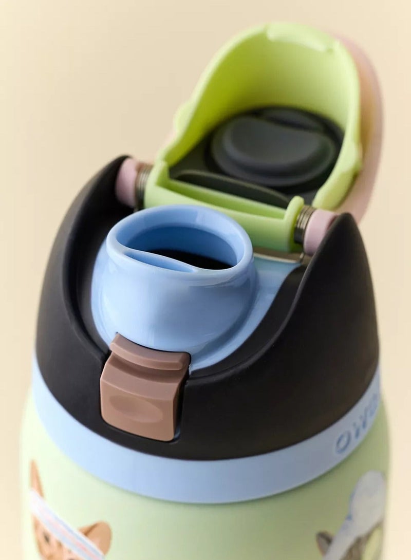 زجاجة مياه معزولة من الفولاذ المقاوم للصدأ بتصميم قطة (32 أونصة) من FreeSip مزودة بماصة، مثالية للرياضة والسفر والمدرسة، وخالية من مادة BPA. - view 2